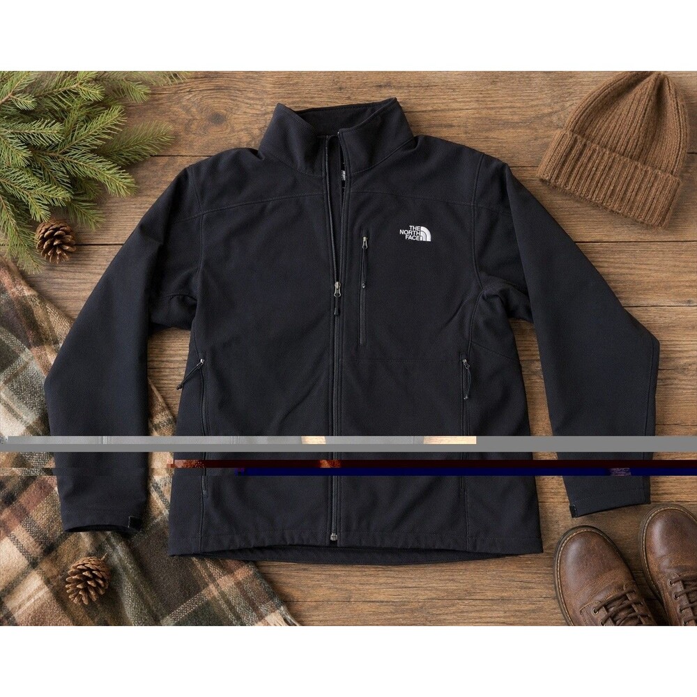 The north face coat mens size XL Black Jacket apex bionic winter READ